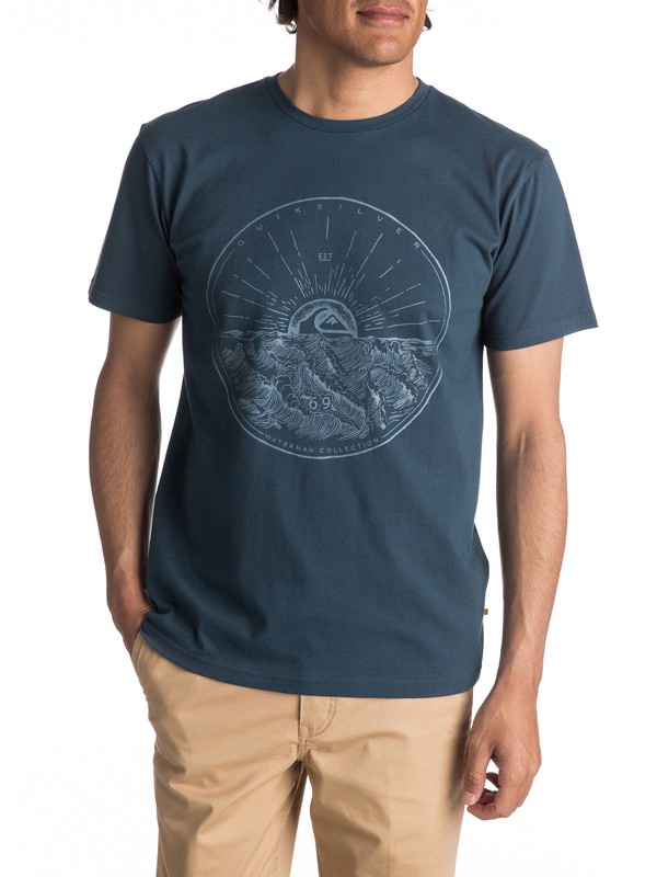 quiksilver, Waterman Mountain Sunshine - T Shirt col rond pour Homme, MAJOR BLUE (bsm0) 0 Waterman Mountain Sunshine - T Shirt col rond pour Homme EQMZT03022 Quiksilver