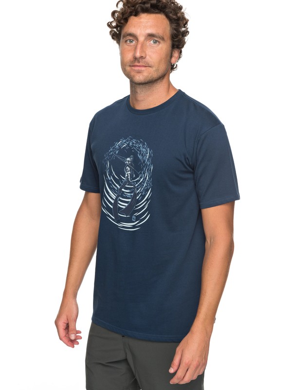 quiksilver, Waterman Free Diver - T Shirt col rond pour Homme, DARK DENIM (brq0) 0 Waterman Free Diver - T Shirt col rond pour Homme EQMZT03070 Quiksilver