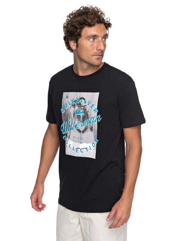 quiksilver, Waterman Da Water - Maglietta da Uomo, BLACK (kvj0) 0 Waterman Da Water - Maglietta da Uomo Black EQMZT03073 Quiksilver