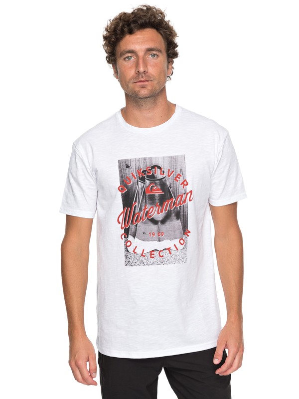 quiksilver, Waterman Da Water - Maglietta da Uomo, WHITE (wbb0) 0 Waterman Da Water - Maglietta da Uomo White EQMZT03073 Quiksilver