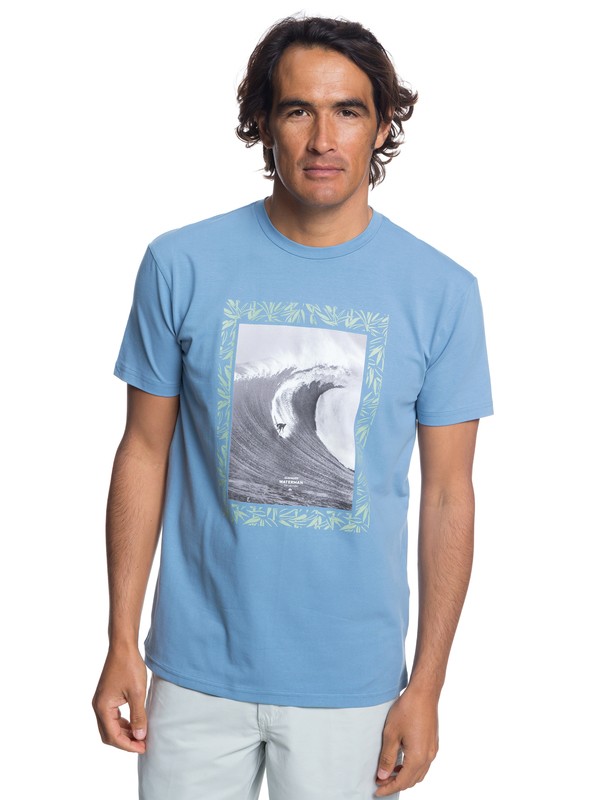 quiksilver, Waterman Nice Right - Camiseta para Hombre, BLUE SHADOW (bkq0) 0 Waterman Nice Right - Camiseta para Hombre Azul EQMZT03097 Quiksilver