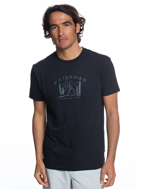 quiksilver, Waterman Back To Nature - T-Shirt for Men, BLACK (kvj0) 0 Waterman Back To Nature - T-Shirt for Men Black EQMZT03121 Quiksilver
