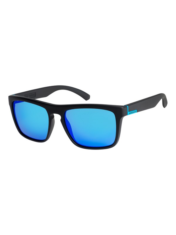 quiksilver, The Ferris - Lunettes de soleil pour Homme, BLK MAT/BLU CH (329) 0 The Ferris - Lunettes de soleil pour Homme Vert EQS1127 Quiksilver