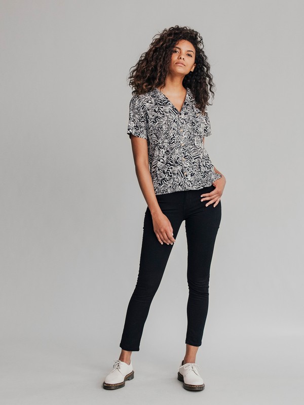 quiksilver, Quiksilver Womens - High Rise Skinny Fit Jeans, BLACK BLACK (kvj0) 0 Quiksilver Womens - High Rise Skinny Fit Jeans Black EQWDP03001 Quiksilver