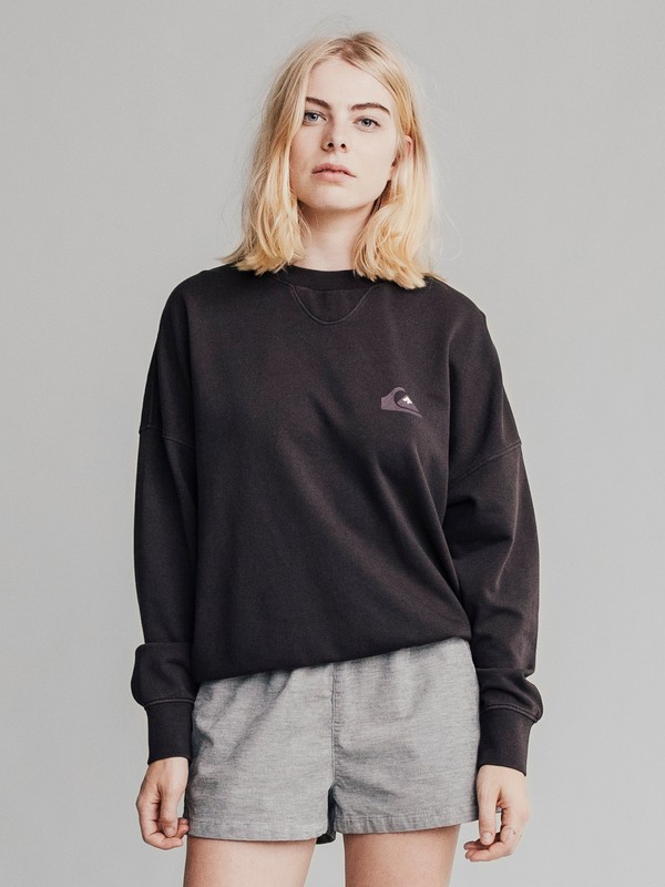 quiksilver, Quiksilver Womens - Sweat ample pour Femme, TARMAC (kta0) 0 Quiksilver Womens - Sweat ample pour Femme Noir EQWFT03001 Quiksilver