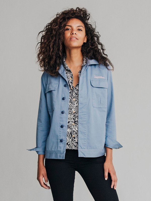 quiksilver, Quiksilver Womens - Giacca Idrorepellente da Donna, STONE WASH (bkj0) 0 Quiksilver Womens - Giacca Idrorepellente da Donna Blue EQWJK03001 Quiksilver