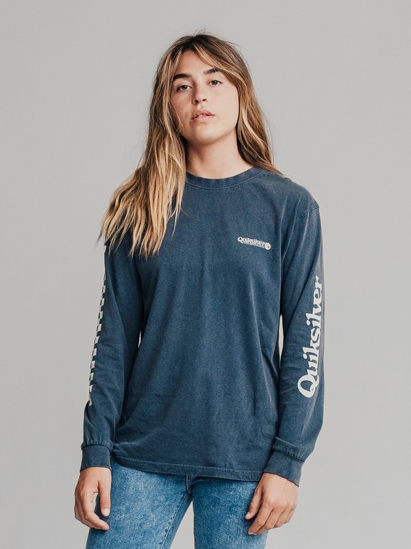 quiksilver, Quiksilver Womens Long Sleeve Tee, BLUE NIGHTS (bst0) 0 Quiksilver Womens Long Sleeve Tee Blue EQWKT03002 Quiksilver