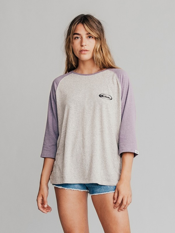 quiksilver, Quiksilver Womens - Maglietta con Maniche a 3/4 da Donna, PURPLE ASH HEATHER/LGH (xpss) 0 Quiksilver Womens - Maglietta con Maniche a 3/4 da Donna Purple EQWKT03004 Quiksilver