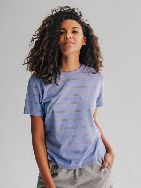 quiksilver, Quiksilver Womens Cropped Tee, DUSTED PERI DEEPER STATE (pmg3) 0 Quiksilver Womens Cropped Tee Purple EQWKT03006 Quiksilver