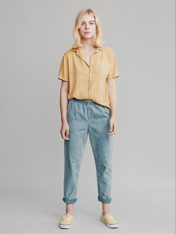 quiksilver, Quiksilver Womens - Tapered Corduroy Trousers, STORMY SEA (blh0) 0 Quiksilver Womens - Tapered Corduroy Trousers Blue EQWNP03000 Quiksilver