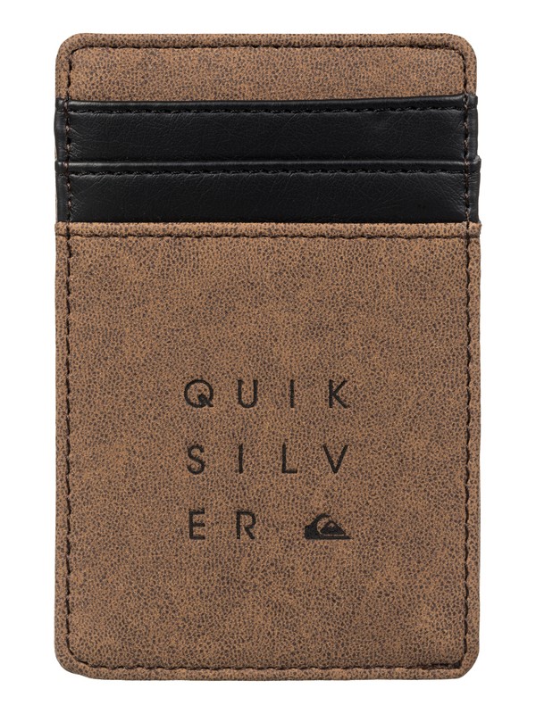 quiksilver, Cash Clip Wallet, CHOCOLATE (ctk0) 0 Cash Clip Wallet EQYAA03140 Quiksilver