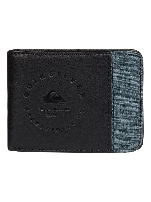 quiksilver, Mix Fabric Leather Wallet, BLACK (kvj0) 0 Mix Fabric Leather Wallet EQYAA03316 Quiksilver