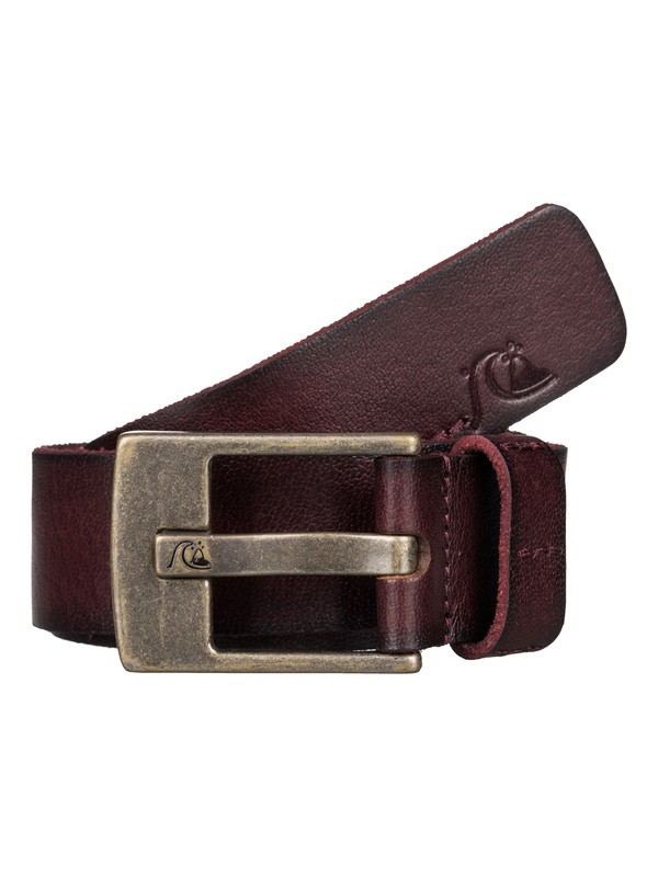 quiksilver, Section Leather Belt, CHOCOLATE (ctk0) 0 Section Leather Belt EQYAA03362 Quiksilver