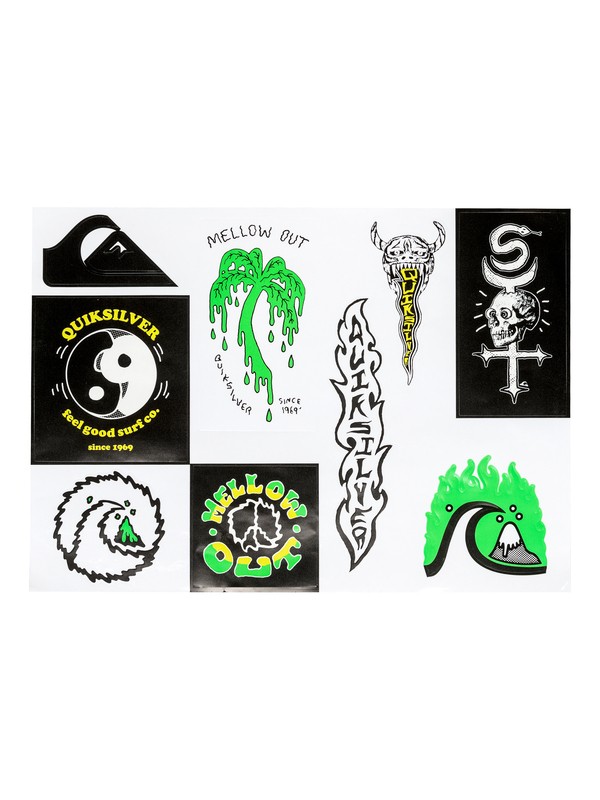quiksilver, Quiksilver Stickers, BLACK (kvj0) 0 Quiksilver Stickers EQYAA03395 Quiksilver