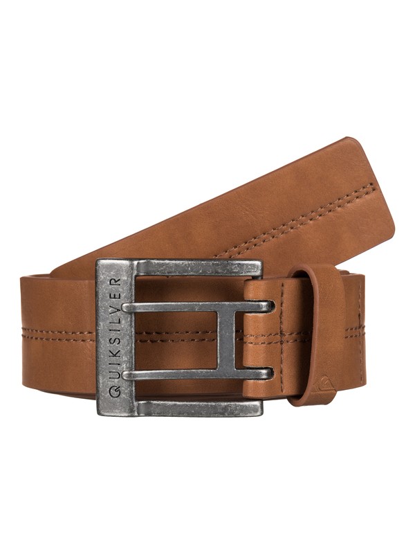 quiksilver, Stitchy Fake-Leather Belt, CHOCOLATE (ctk0) 0 Stitchy Fake-Leather Belt EQYAA03412 Quiksilver