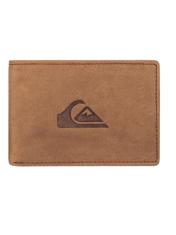 quiksilver, Foldable - Leather Card Holder Wallet, BLACK (kvj0) 0 Foldable - Leather Card Holder Wallet EQYAA03446 Quiksilver