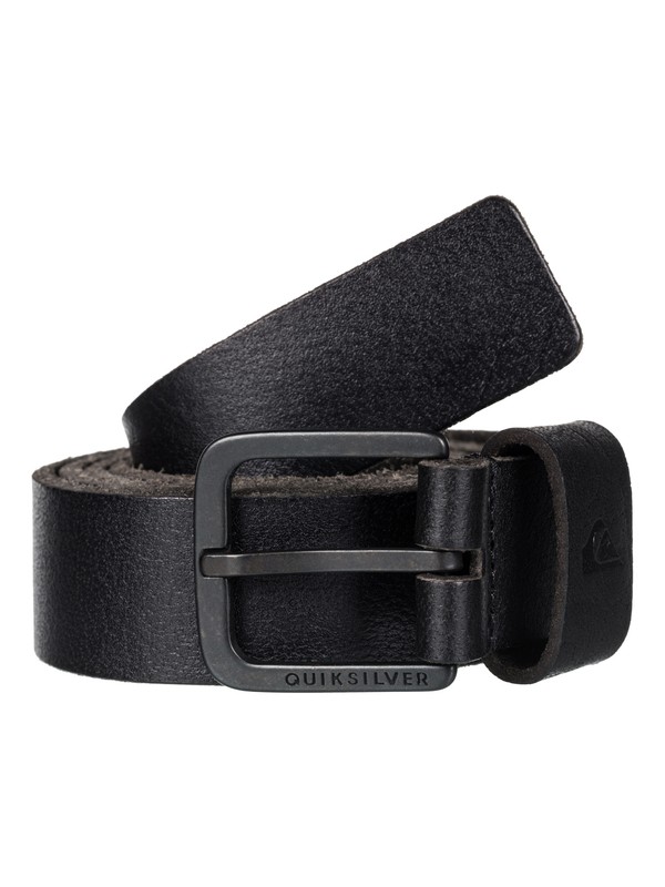 quiksilver, Slimelt - Leren Riem, BLACK (kvj0) 0 Slimelt - Leren Riem Black EQYAA03553 Quiksilver