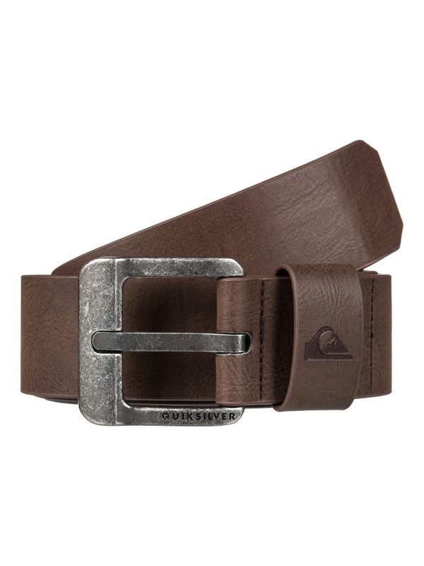 quiksilver, Main Street Faux Leather Belt, DEMITASSE (ctk0) 0 Main Street Faux Leather Belt Brown EQYAA03558 Quiksilver