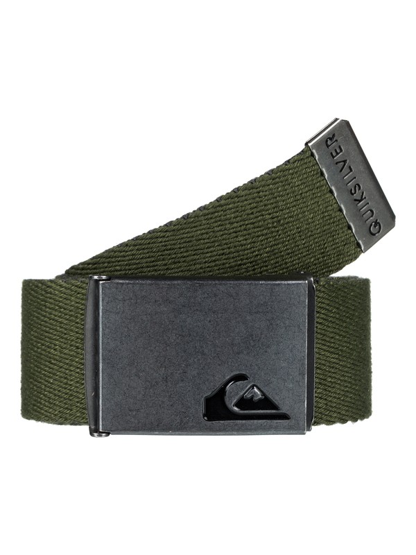 quiksilver, The Jam - Omkeerbare verstevigde riem, RIFLE GREEN (gsq0) 0 The Jam - Omkeerbare verstevigde riem Green EQYAA03560 Quiksilver