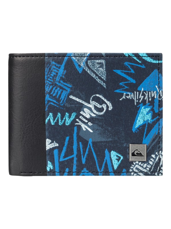 quiksilver, Freshness - Bi-Fold Wallet, DARK DENIM THUNDERBOLTS (brq8) 0 Freshness - Bi-Fold Wallet Blue EQYAA03561 Quiksilver