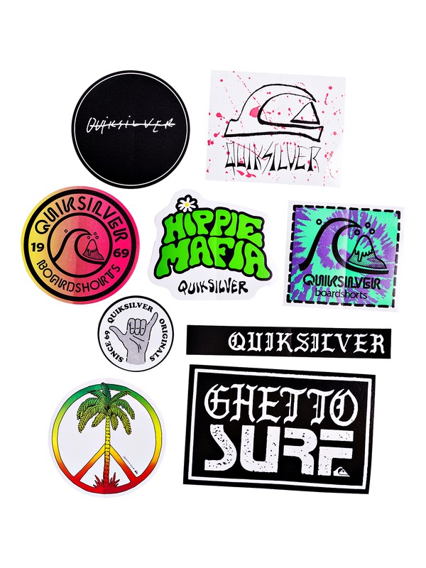 quiksilver, Quiksilver Stickers, BLACK (kvj0) 0 Quiksilver Stickers EQYAA03576 Quiksilver
