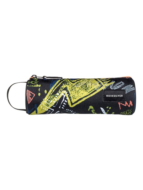 quiksilver, Pencilo - Pencil Case, BLACK THUNDERBOLTS (kvj7) 0 Pencilo - Pencil Case Black EQYAA03593 Quiksilver