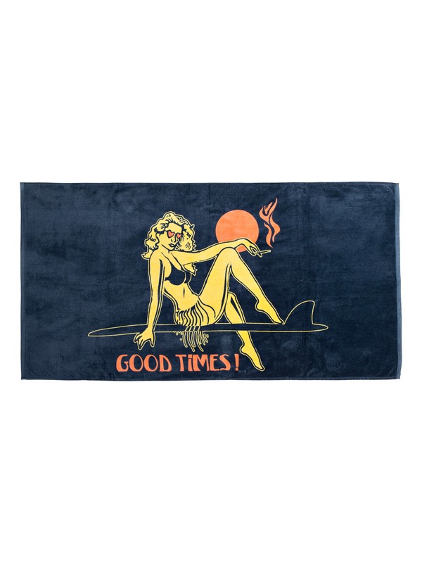 quiksilver, Freshness - Beach Towel, DARK SHADOW (krp0) 0 Freshness - Beach Towel Black EQYAA03602 Quiksilver