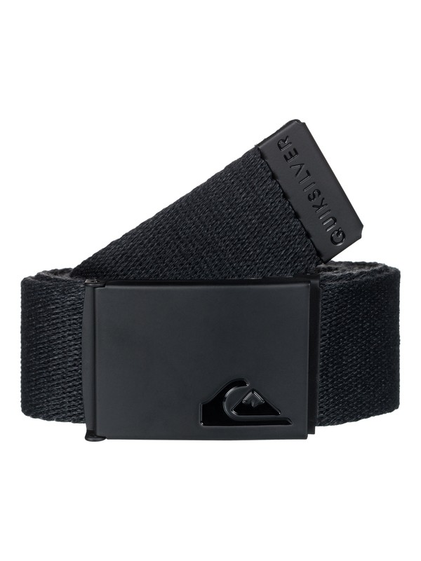 quiksilver, The Jam - Reversible Webbing Belt for Men, BLACK (kvj0) 0 The Jam - Reversible Webbing Belt for Men Black EQYAA03661 Quiksilver