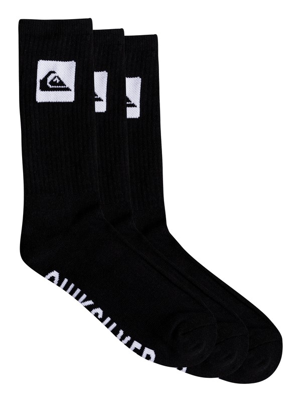 quiksilver, Quiksilver Crew Socks, BLACK (kvj0) 0 Quiksilver Crew Socks EQYAA03669 Quiksilver