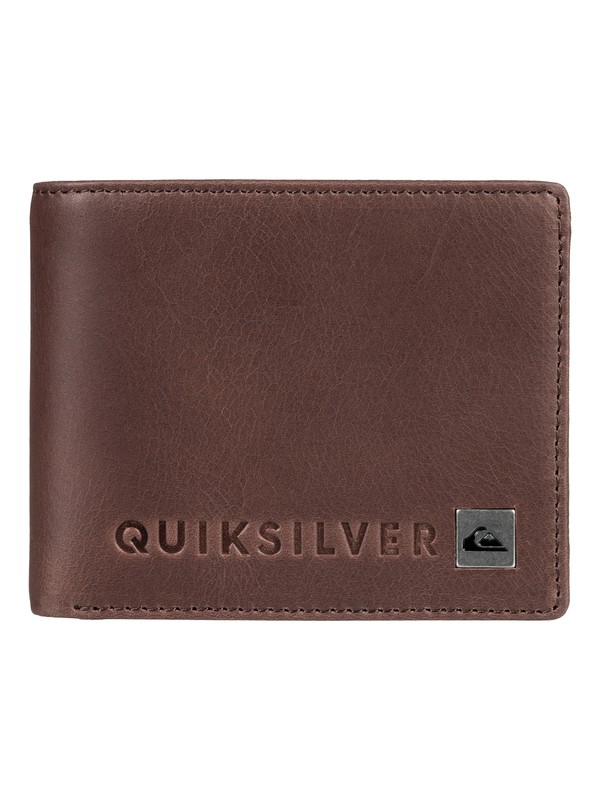 quiksilver, Men Mack V Cartera de Piel con Doble Pliegue, DEMITASSE (ctk0) 0 Men Mack V Cartera de Piel con Doble Pliegue Marrón EQYAA03672 Quiksilver