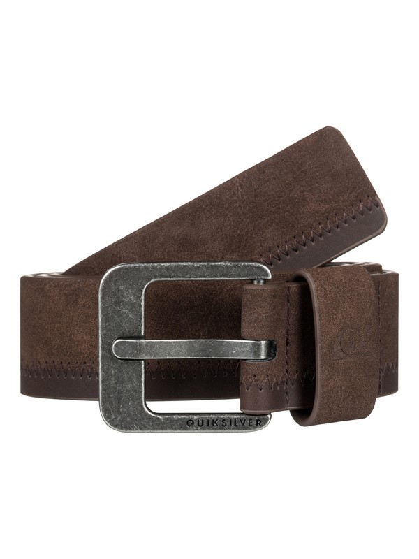 quiksilver, Binge II - Fake Leather Belt, DEMITASSE (ctk0) 0 Binge II - Fake Leather Belt Brown EQYAA03675 Quiksilver