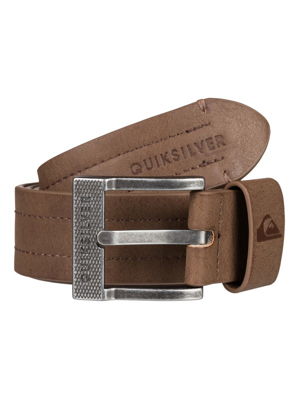 quiksilver, Men's Stitchy Fake Leather Belt, CHOCOLATE (brn) 0 Men's Stitchy Fake Leather Belt Brown EQYAA03705 Quiksilver