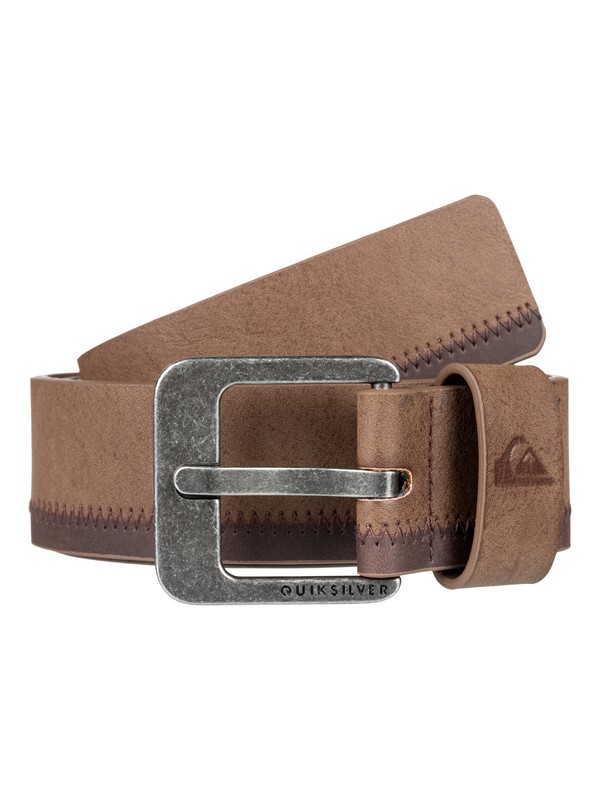 quiksilver, Binge - Faux Leather Belt for Men, FALCON (szg0) 0 Binge - Faux Leather Belt for Men Grey EQYAA03706 Quiksilver