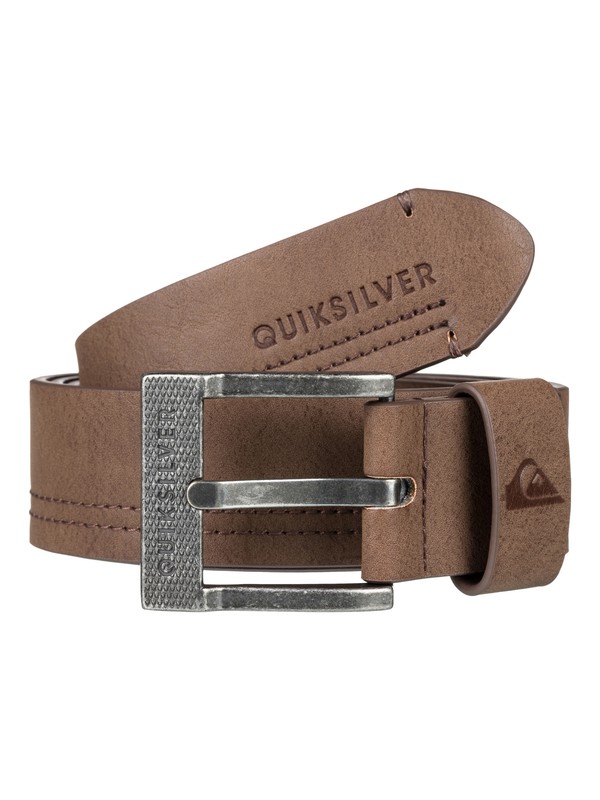 quiksilver, Stitchy Faux Leather Belt, CHOCOLATE (brn) 0 Stitchy Faux Leather Belt Brown EQYAA03727 Quiksilver
