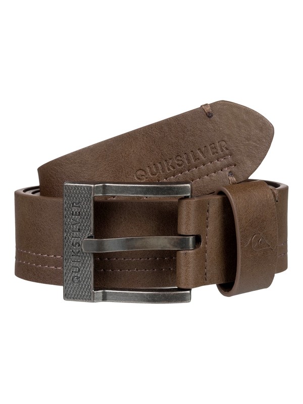 quiksilver, Stitchy Faux Leather Belt, CHOCOLATE (brn) 0 Stitchy Faux Leather Belt Brown EQYAA03738 Quiksilver