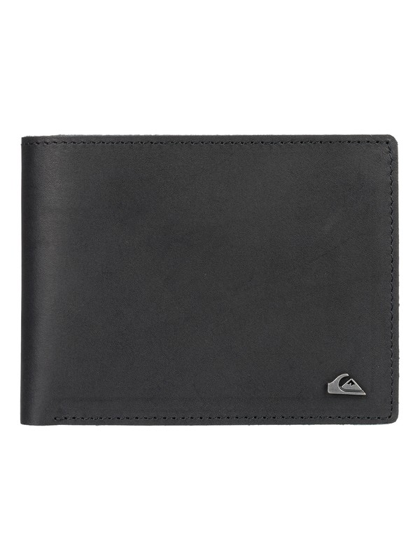 quiksilver, Acktor Bi-Fold Leather Wallet, BLACK (kvj0) 0 Acktor Bi-Fold Leather Wallet Black EQYAA03796 Quiksilver