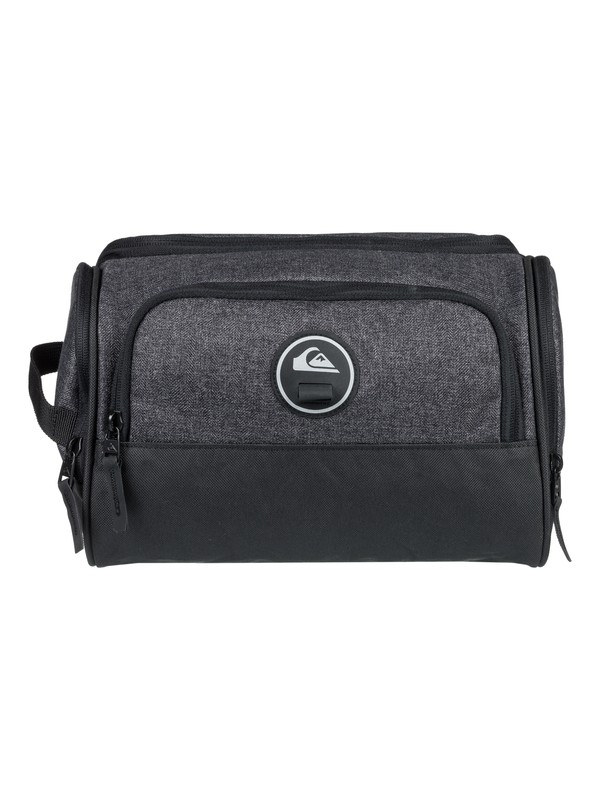 quiksilver, Capsule Toiletry Bag, BLACK HEATHER/BLACK (xcck) 0 Capsule Toiletry Bag Brown EQYBL03150 Quiksilver