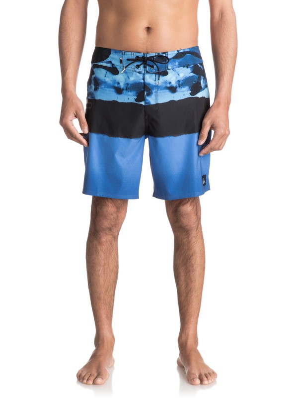 quiksilver, Blocked Resin Camo 18" - Board Shorts para Hombre, TURKISH SEA (bqs6) 0 Blocked Resin Camo 18" - Board Shorts para Hombre Azul EQYBS03741 Quiksilver