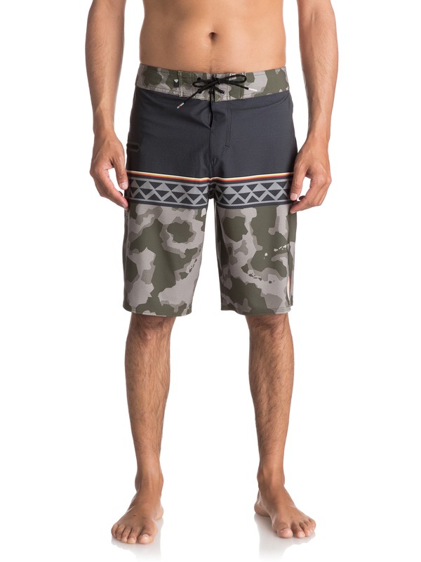quiksilver, Men's Division Hawaii Vee 21" Boardshorts, FOREST NIGHT (csn6) 0 Men's Division Hawaii Vee 21" Boardshorts Brown EQYBS03811 Quiksilver