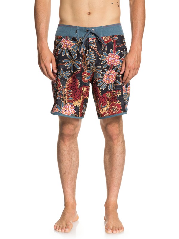 quiksilver, Highline Silent Fury 18" - Board Shorts for Men, TAPESTRY (bph6) 0 Highline Silent Fury 18" - Board Shorts for Men Blue EQYBS04007 Quiksilver