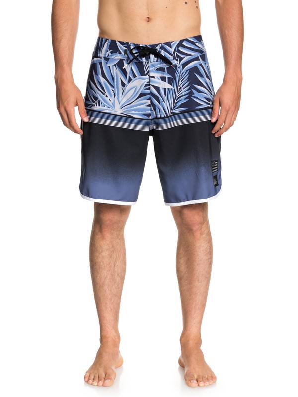 quiksilver, Men's Highline Divide Scallop 19" Boardshorts, MEDIEVAL BLUE (bte6) 0 Men's Highline Divide Scallop 19" Boardshorts Blue EQYBS04014 Quiksilver