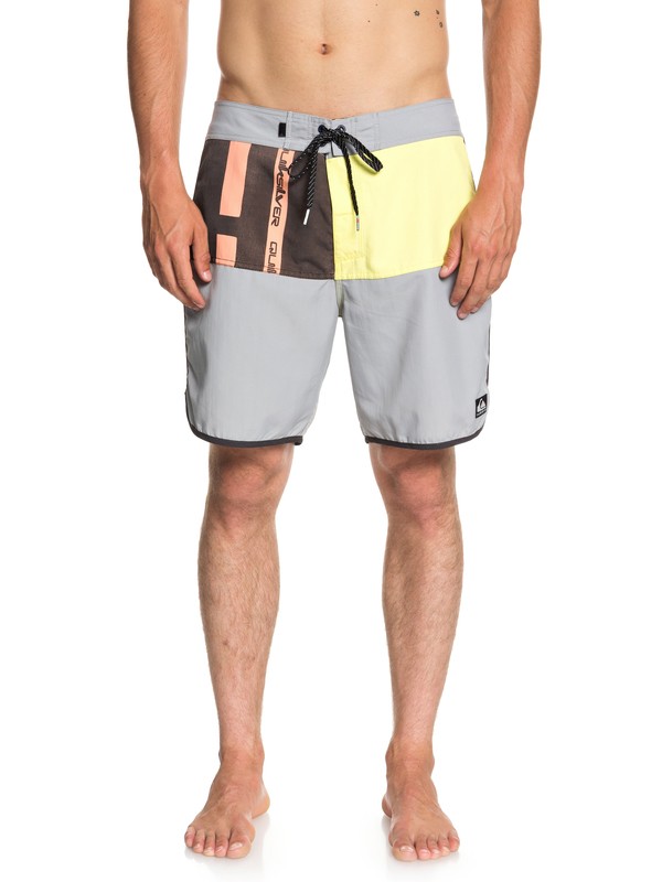 quiksilver, Men's Beach Daze Scallop 18" Boardshorts, SLEET (szp6) 0 Men's Beach Daze Scallop 18" Boardshorts Grey EQYBS04017 Quiksilver