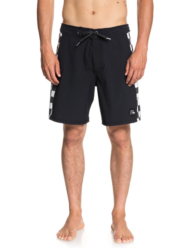 quiksilver, Checker 18" - Beach Shorts for Men, BLACK (kvj6) 0 Checker 18" - Beach Shorts for Men Black EQYBS04018 Quiksilver
