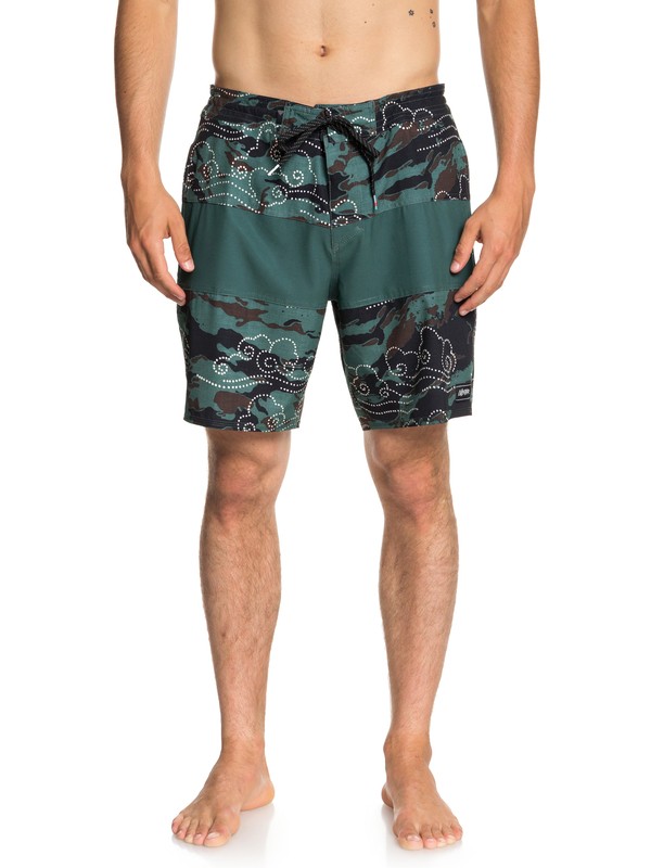 quiksilver, Baja Variable 18" Beach Shorts, DARK FOREST (bpg6) 0 Baja Variable 18" Beach Shorts Blue EQYBS04022 Quiksilver