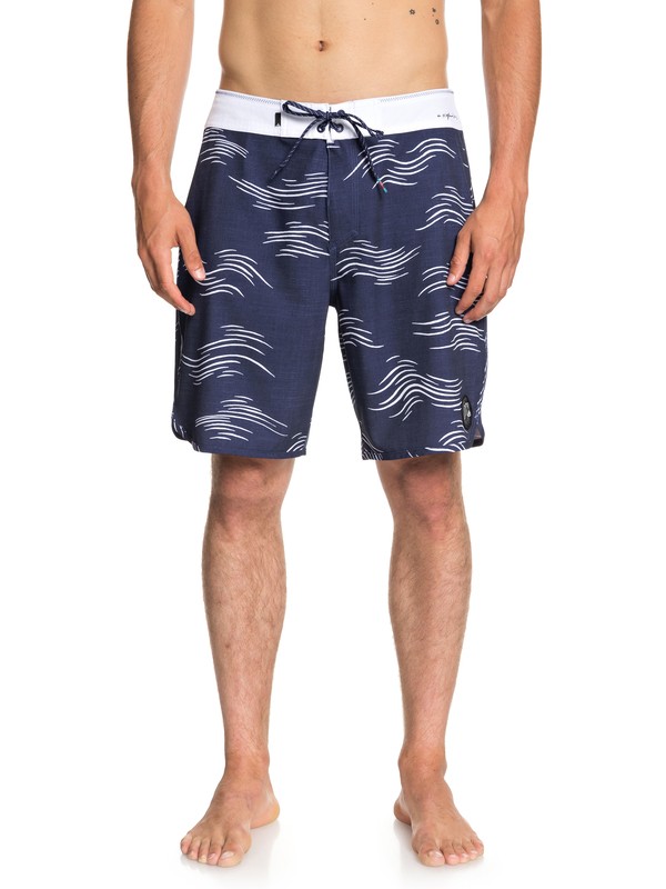 quiksilver, Highline Zen Scallop 19" Boardshorts, MEDIEVAL BLUE (bte6) 0 Highline Zen Scallop 19" Boardshorts Blue EQYBS04029 Quiksilver