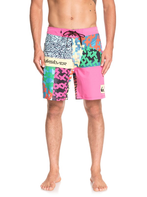 quiksilver, Highline More Paint 18" Boardshorts, CARMINE ROSE (mjq6) 0 Highline More Paint 18" Boardshorts Pink EQYBS04074 Quiksilver
