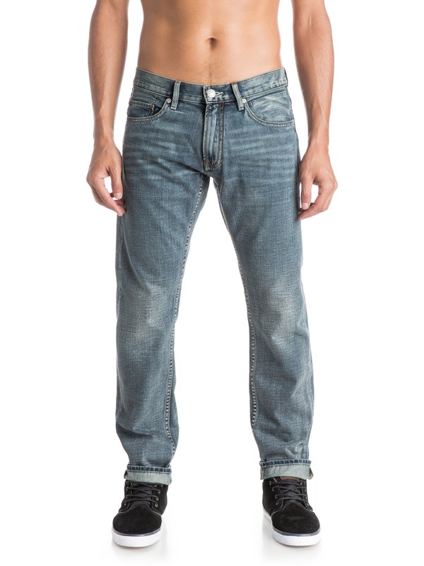quiksilver, Revolver Vintage Cracked 32" - Straight Fit Jeans, VINTAGE CRACKED (bqkw) 0 Revolver Vintage Cracked 32" - Straight Fit Jeans EQYDP03165 Quiksilver