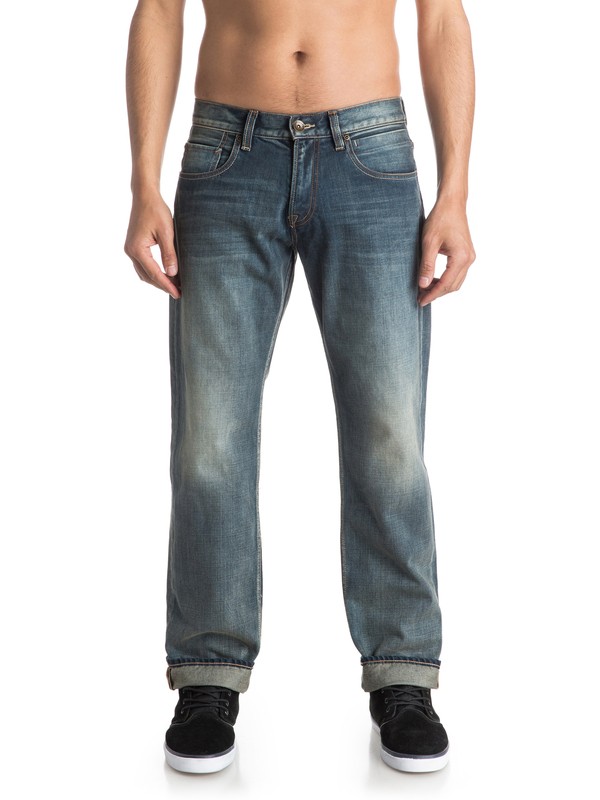 quiksilver, Sequel Vintage Cracked 30" Regular Fit Jeans, VINTAGE CRACKED (bqkw) 0 Sequel Vintage Cracked 30" Regular Fit Jeans EQYDP03293 Quiksilver