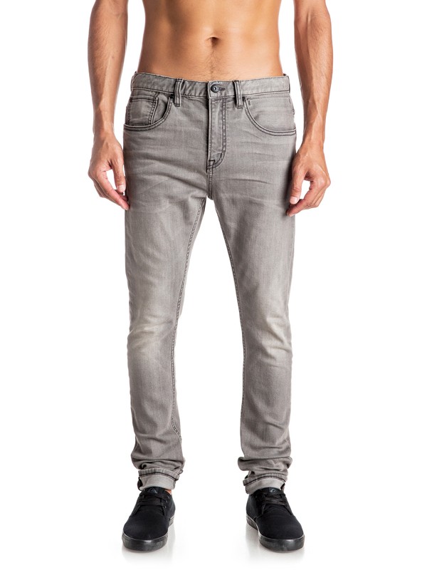 quiksilver, Low Bridge Used Grey - Jean skinny, USED GREY (slrw) 0 Low Bridge Used Grey - Jean skinny EQYDP03309 Quiksilver