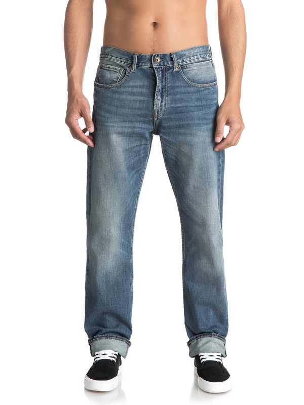 quiksilver, Sequel Burnt Blue - Jean regular pour Homme, BURNT BLUE (bstw) 0 Sequel Burnt Blue - Jean regular pour Homme Bleu EQYDP03341 Quiksilver